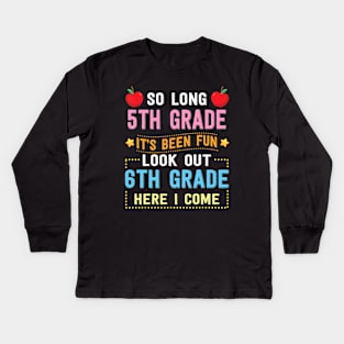 Hello 6th Grade Teacher Student Back To School Graduation Kids Long Sleeve T-Shirt
